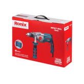 دریل برقی چکشی گیربکسی 13 میلیمتری 1050 وات دیمردار مدل 2220 رونیکس همراه با گارانتی 12 ماهه شرکت رونیکس