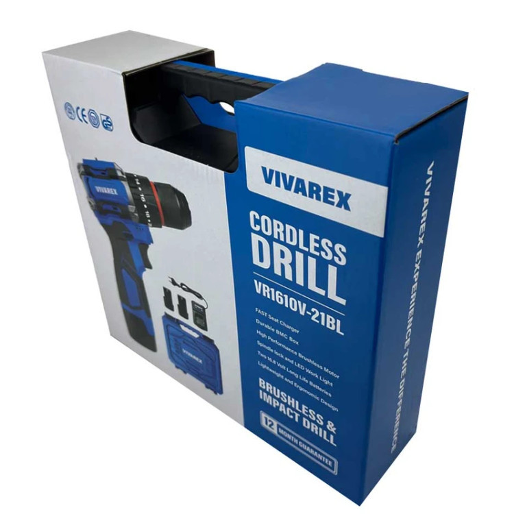 دریل شارژی چکشی ۱۶.۸ ولت ویوارکس مدل VR1610V-21BL